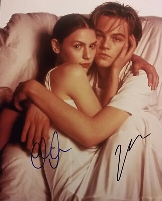 Leonardo DiCaprio Claire Danes Romeo and Juliet signed 8x10