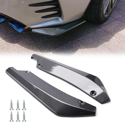 2x For Acura TSX MDX RDX Carbon Fiber Car Rear Bumper Splitter Diffuser ...