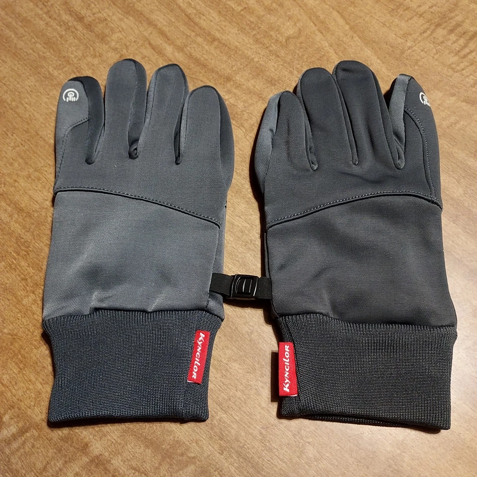 Guantes táctiles para ciclismo conducción caminar trabajo con teléfono - gris talla L Foto 4 de 4