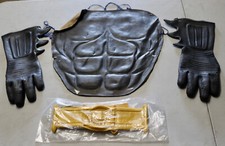 Rare 1989 Batman Costume Outfit w/ Gloves Utility Belt Chest Abs DC Keaton