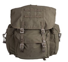 Alpine Rucksack German BW Mountain Troops Backpack Canvas Yolk Straps OD VTG VGC