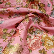 Brocade Fabric 1 Meter 145cm Width Flower Cloth DIY Sewing Craft Chinese Style