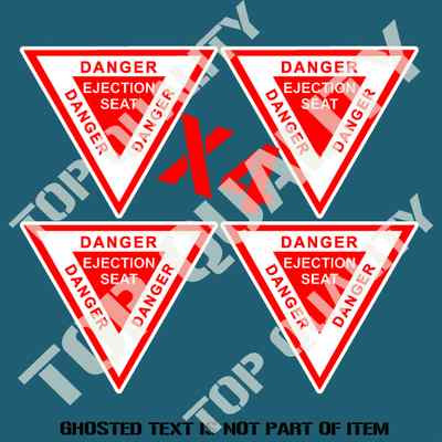 DANGER EJECTION SEAT Aircraft Markings USAF Martin Baker 60mm