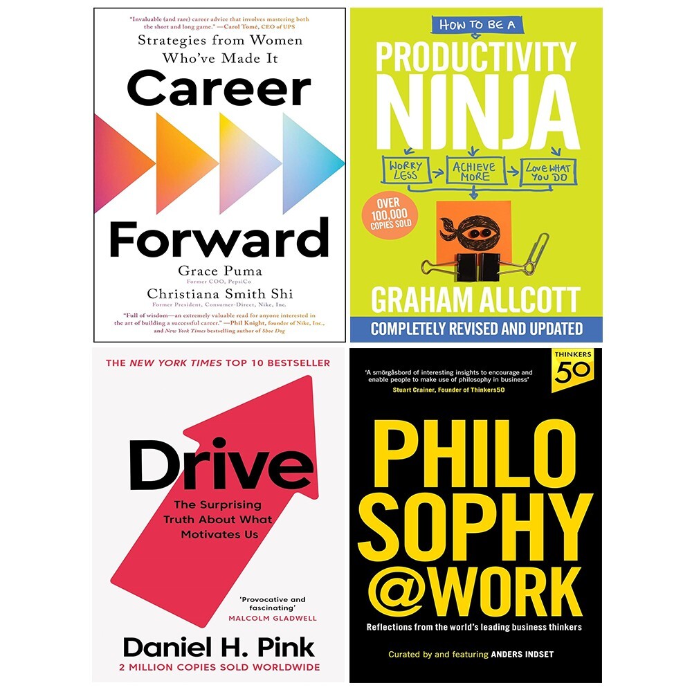 Career Forward Grace Puma, Productivity Ninja,Philosophy Work, Drive 4 Books Set