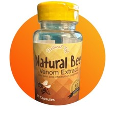 Natural Bee Anti Inflamatory Pain Pure Bee Venom Extract 60 Caps Miracle Bee