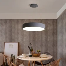 Modern Tri-color LED Circular Pendant Light for Dining Room/Bedroom/Living Room
