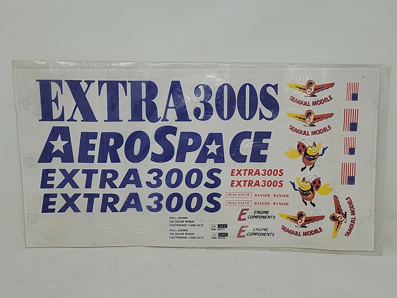 Seagull Models AeroSpace Extra 300S Remote Controlled RC Airplane Decal Sheet