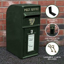 Royal Mail Post Box Cast Iron Pillar ER Floor Stand Mail Wall Mount Postal