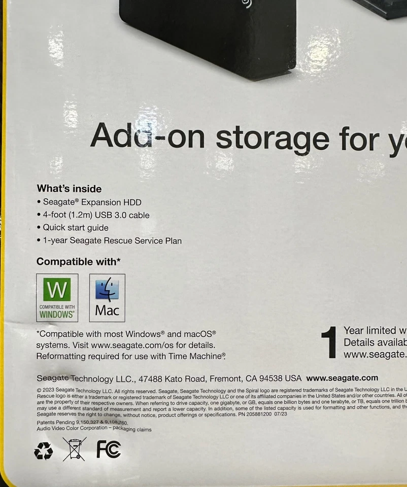 Seagate 14TB Expansion External HDD Desktop Hard Drive USB 3.0 Rescue Recovery - Image 2 of 4