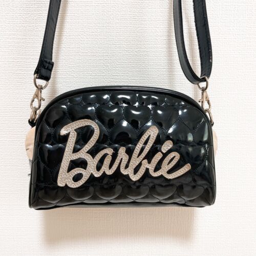 Barbie Emaille Steppen Schulter Umhängetasche Mini Tasche schwarz Logo Frau süß - Bild 1 von 12