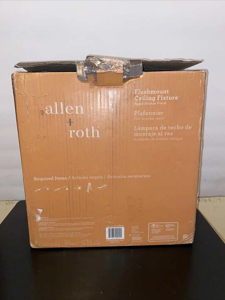 Accesorio de techo Allen + Roth 13,98" estrella de bronce montaje empotrado Foto 3 de 4