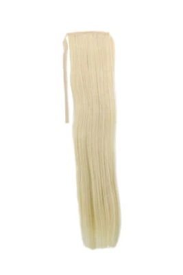 WIG ME UP Haarteil ZOPF helles Blond glatt 45cm YZF-TS18-88 Band Klammer Haarverlängerung