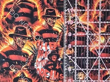 Custom 100% Cotton Woven Fabric Horror Movie Freddy Krueger By The 1/4 Yd