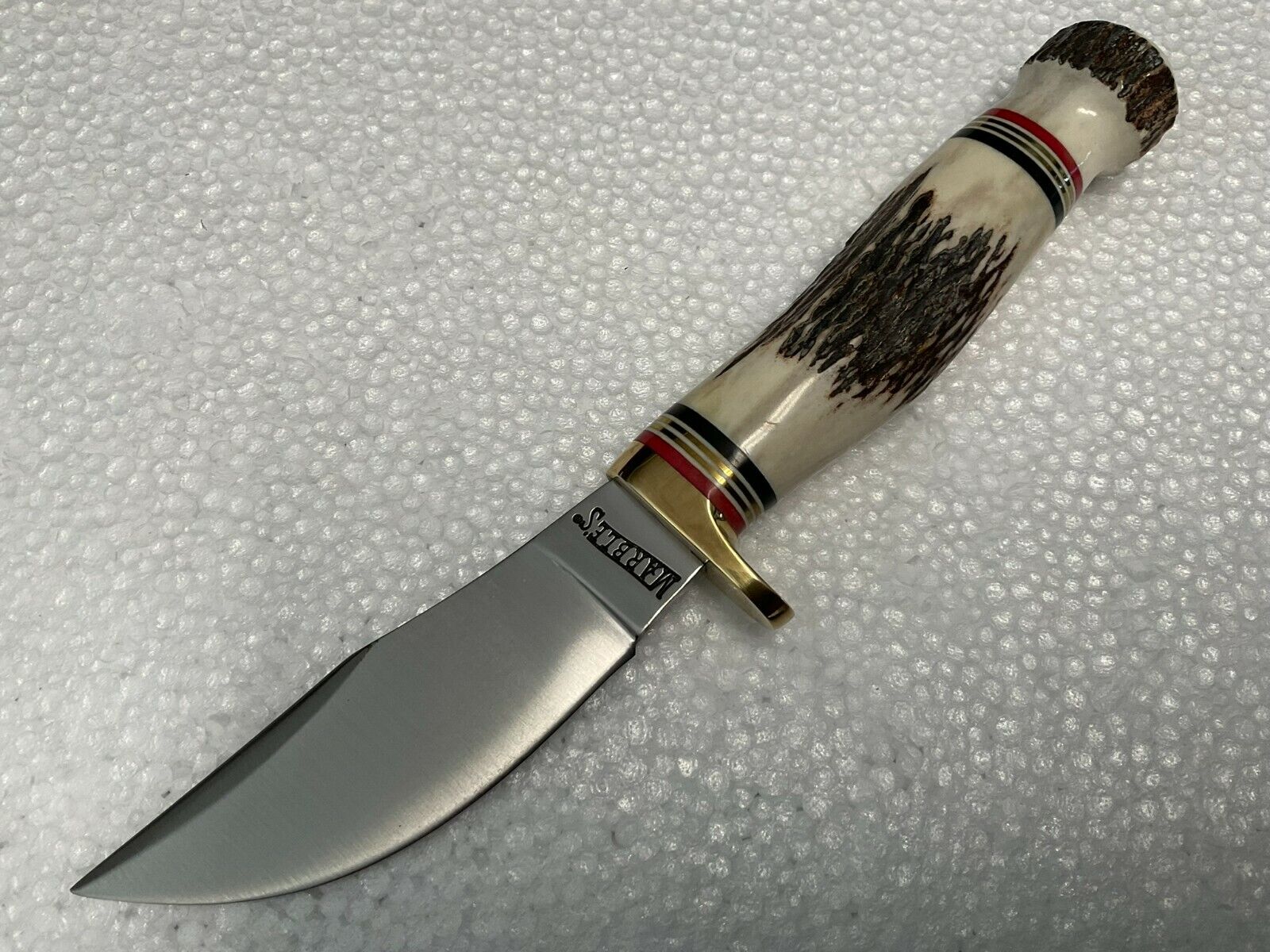 MARBLE'S "FIELDCRAFT" # 80308, STAG, 3 ½" Carbon Steel Blade and Leather Sheath