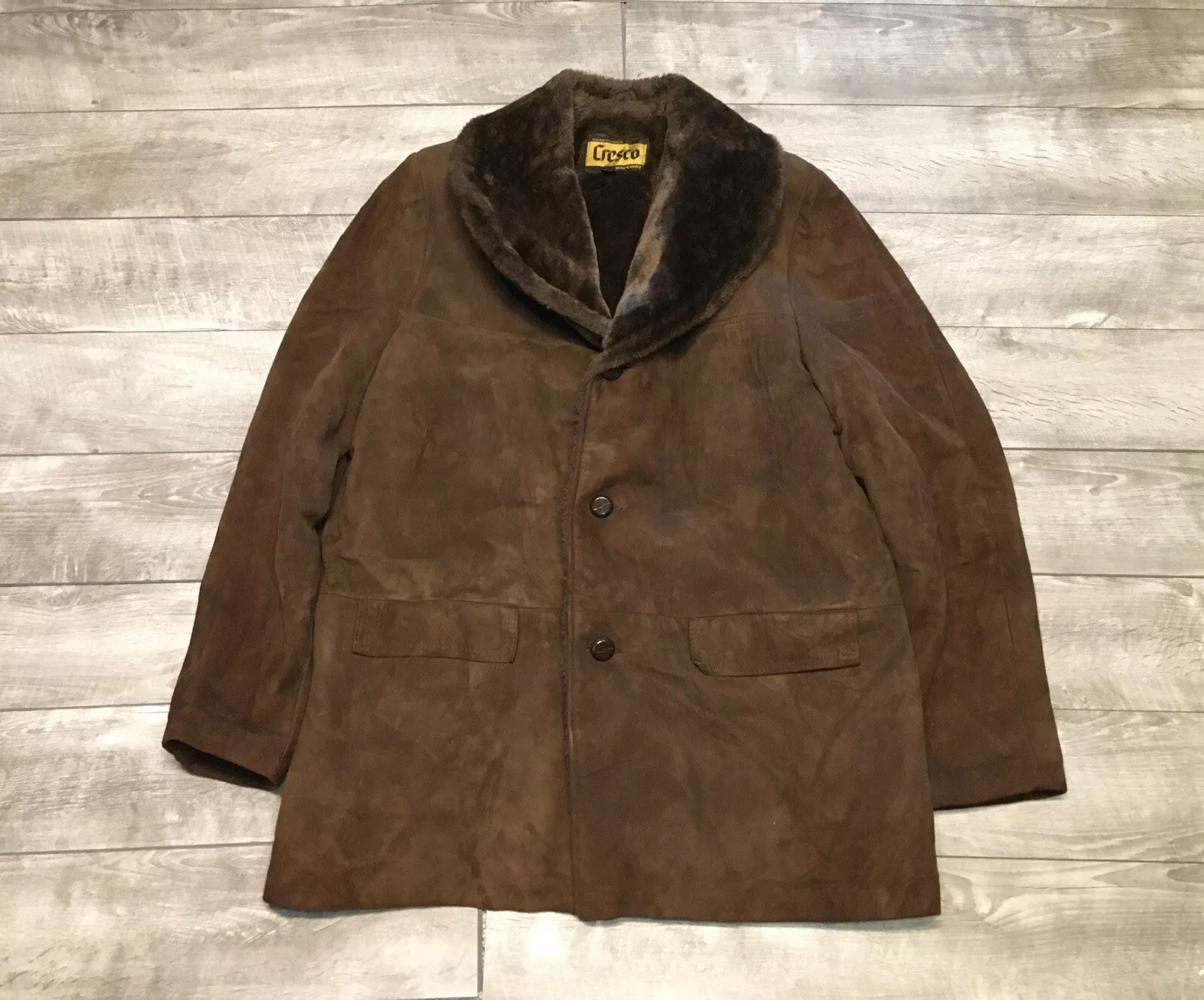 marlboro-man vintage cresco leather extra long fully lined jacket