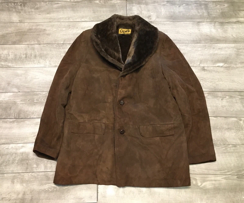 marlboro-man vintage cresco leather extra long fully lined jacket