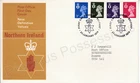 GB ROYAL MAIL FDC 1974 NORTHERN IRELAND REGIONAL DEFINITIVES BELFAST PMK