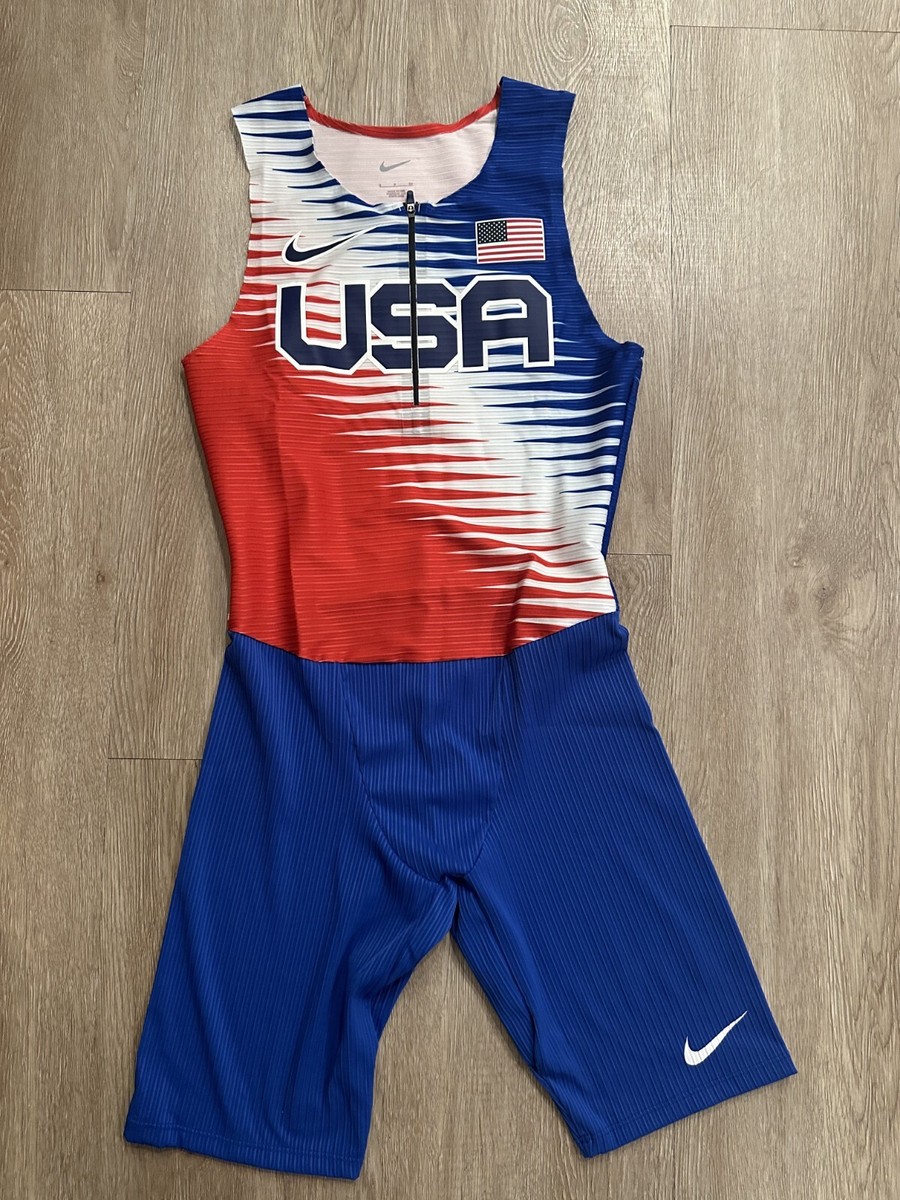 ナイキ Pro eliteトラックスーツ 2019 Mサイズ Nike Pro Elite USA Men Speedsuit Size Large brand new rare Track