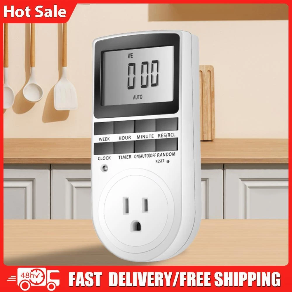 240V Digital Timer Switch Socket US Plug Timer Outlet for