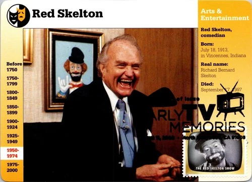 Dr Jim Stamps Maximum Card Red Skelton Show Early Tv Memories Cancel Fdc