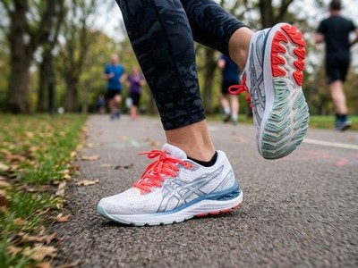 Asics Gel-Cumulus 23 Damen Laufschuhe Größe UK 5 / US 7 / EU 38 weiß/orange