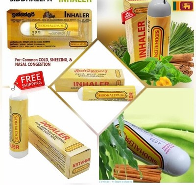 3x20g Ceylon Herbal Ayurvedic Siddhalepa Inhaler Free delivery