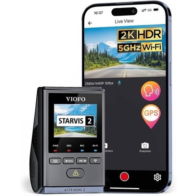 2K 60fps Dash Cam with GPS & Wi-Fi, STARVIS 2 Sensor, Night Vision 2.0, HDR
