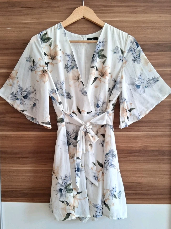 Dotti Kurzer Jumpsuit Gr.S M Damen Einteiler Kurze Hose Rock Floral - Bild 3 von 4