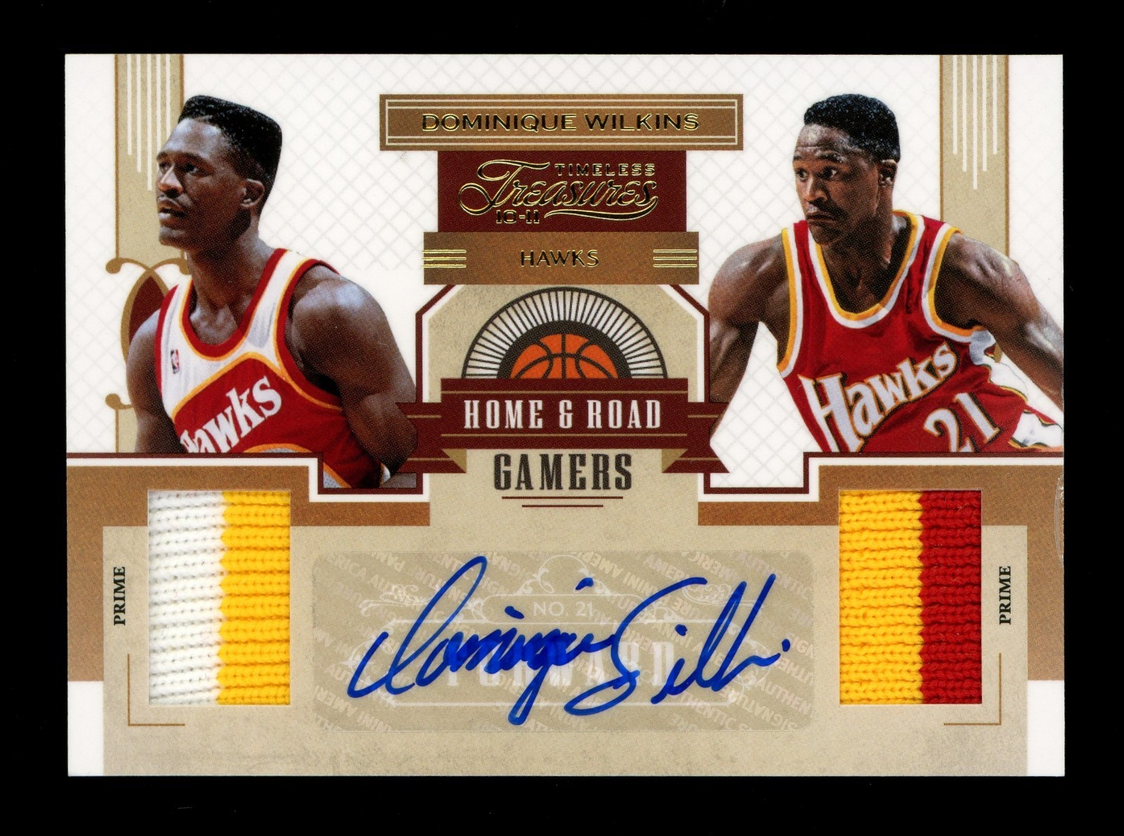 2010-11 Panini Timeless Treasures Dominique Wilkins Patch Auto 02/10 H&R Gamers