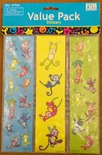 fun express value pack stickers 12 pcs monkey