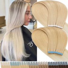 Tape in Extensions 100 Remy Human Hair Skin Weft Blonde 14/16/18/20/22/24Inch