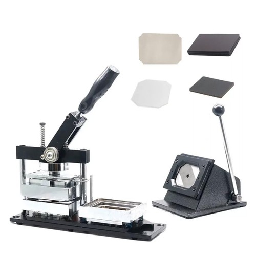 80*53mm Fridge Magnet Making Machine Kit with Paper Cutter & 100 Sets Material