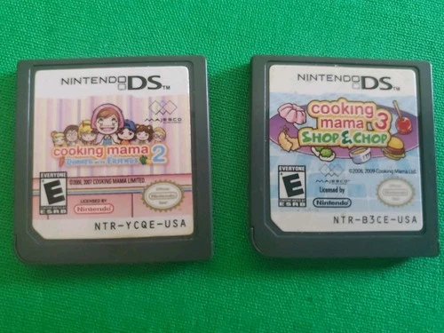 Cooking Mama 2 And 3 (Nintendo DS  Authentic Tested And Working