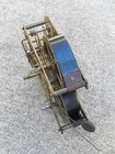 Antique Ansonia Clock Co. Gothic Mantle Clock Brass Movement, Key & Wood Blocks — photo 10