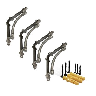 NACH Half Round Wall Mount Shelf Bracket, Decorative Brackets for Shelving, Heav
