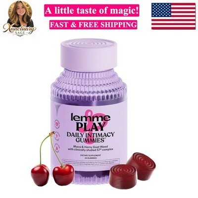 Support Intimacy with Plant-Based Play Gummies - Maca Root, Goat Weed, 60 Count