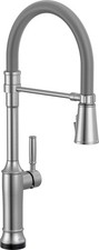 Delta 9684TL-DST Renaldi 1.8 GPM 1 Hole Pre-Rinse Kitchen Faucet - Lumicoat