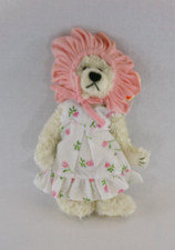 TY Attic Treasure Rosalie Bear 9” Stuffed Animal Rosebud Dress & Bonnet 1997 Tag