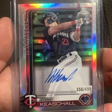 LUKE KEASCHALL 2025 TOPPS CHROME UPDATE #RA-LK ROOKIE REFRACTOR AUTO RC 263/499