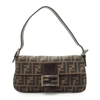 Fendi Baguette Canvas Schultertasche Monogram Kürbis braun #Rom