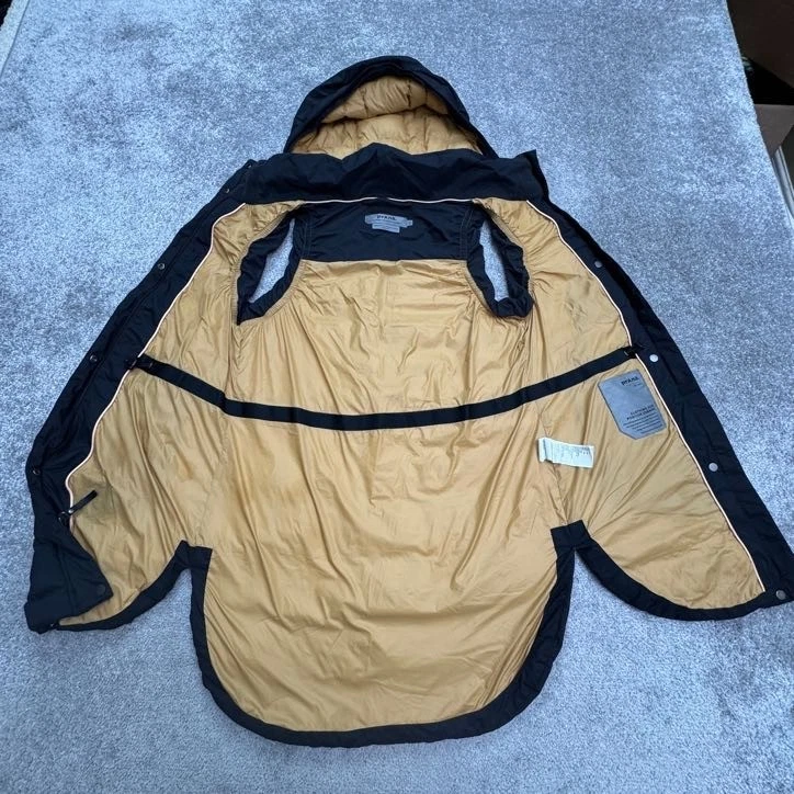 Prana Down Insulated Puffer Quilted Hoodie Vest Men Small Black Snap Zip Outdoor - Image 3 of 4