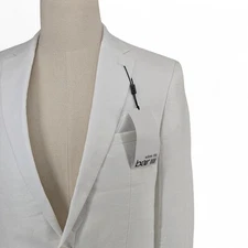 Bar Iii Men's Slim-Fit 100% Linen Sport Coat Blazer Suit Jacket White 40 L