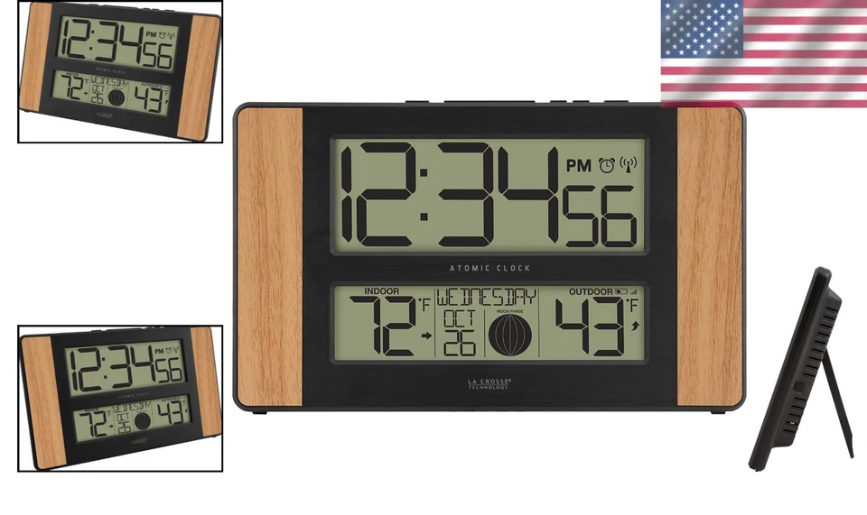 Modern Atomic Digital Clock with Outdoor Temp - Image 2 of 4