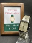 [Near Mint] Vintage SEIKO DOLCE 7741-5130 Silver Rectangle Men Quartz JAPAN