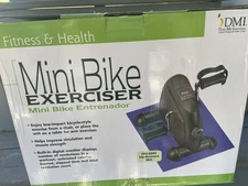 Mini Exercise Bike Under Desk Pedal Exerciser Cycle Arm Leg Peddler LCD,Open Box
