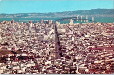 Vintage Postcard 1960's Panorama of San Francisco, San Francisco, CA