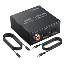 PROZOR Digitaler Audio Konverter Optisch Koaxial 192 kHz DTS Dolby AC3 6 Kanäle