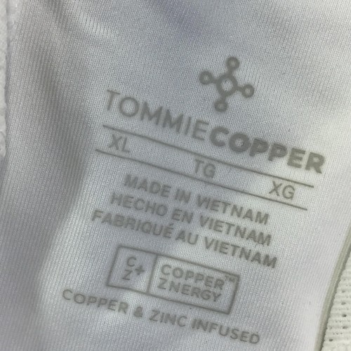 Tommie Copper Sports Bra Womens XL White Zip Front Znergy Shoulder Support - Picture 2 of 9