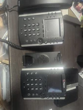 Qty 2 Polycom VVX 410 Gigabit PoE 12-line IP Phone - Black Missing One Handset