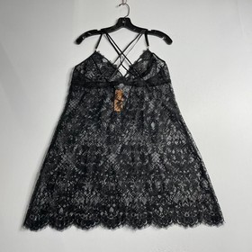 LISE CHARMEL Baby Doll Chemise Women's Size US XL Black